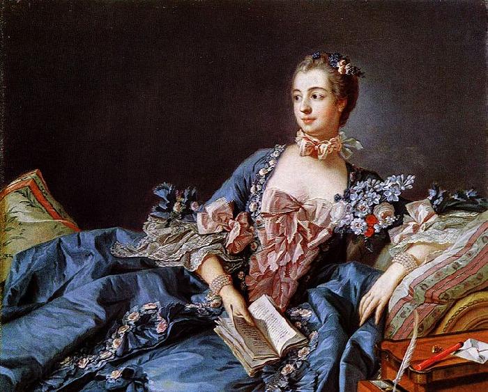 Francois Boucher Portrat der Madame de Pompadour Norge oil painting art